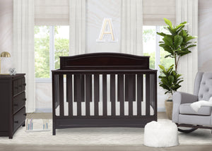 Dark Chocolate (207) 2-Emery Deluxe 6-in-1 Convertible Crib