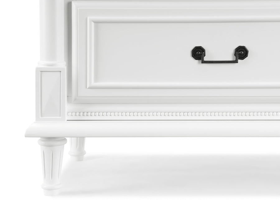 Bianca White (130) 10-Juliette 6 Drawer Dresser with Changing Top
