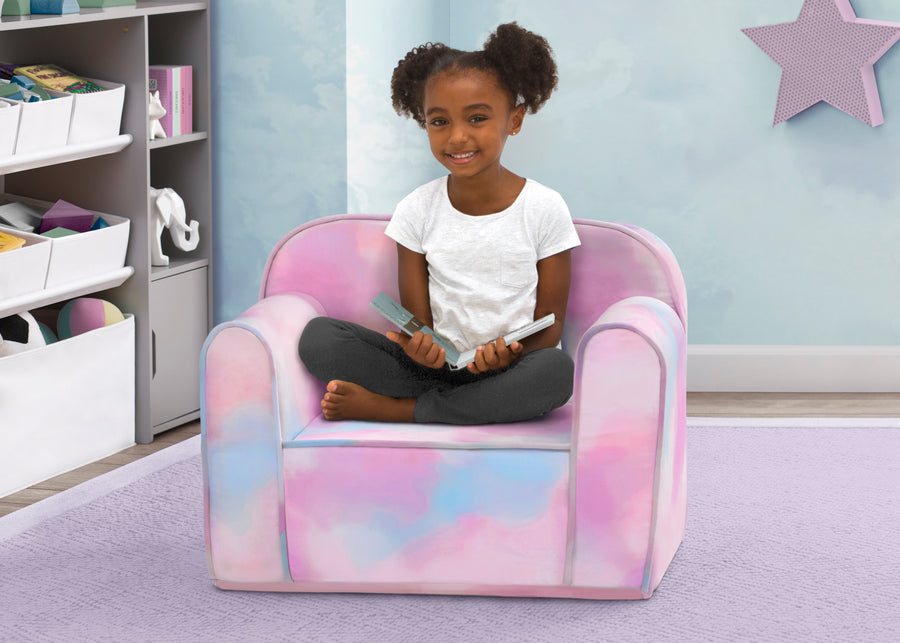Blue & Pink Tie-Dye (5062) 1-Cozee Tie-Dye Chair for Kids