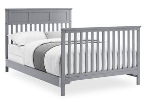 Grey (026) 25-Sweet Beginnings Hart Flat Top 6-in-1 Convertible Crib