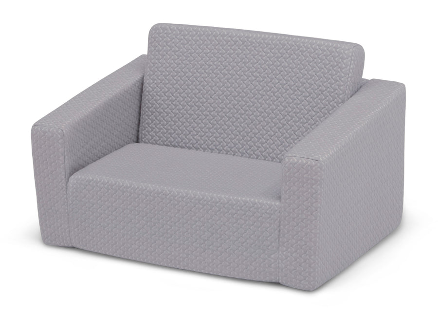 iComfort Grey (5080) 4-iComfort Memory Foam Flip-Out 2-in-1 Convertible Chair to Lounger for Kids