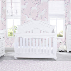 Simmons Kids Fairytale 5-in-1 Convertible Crib with Conversion Rails Bianca White (130) 12-Fairytale 5-in-1 Convertible Crib with Conversion Rails