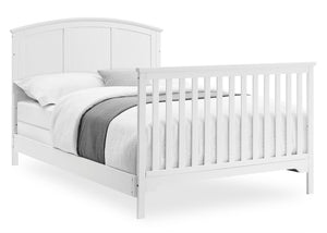 Textured White (1349) 9-Sweet Beginnings Sage Curve Top 6-in-1 Convertible Crib