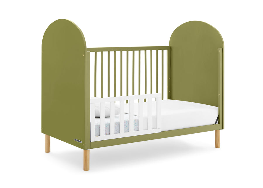 Olive Green with Natural (380) 18-Reese 4-in-1 Convertible Crib