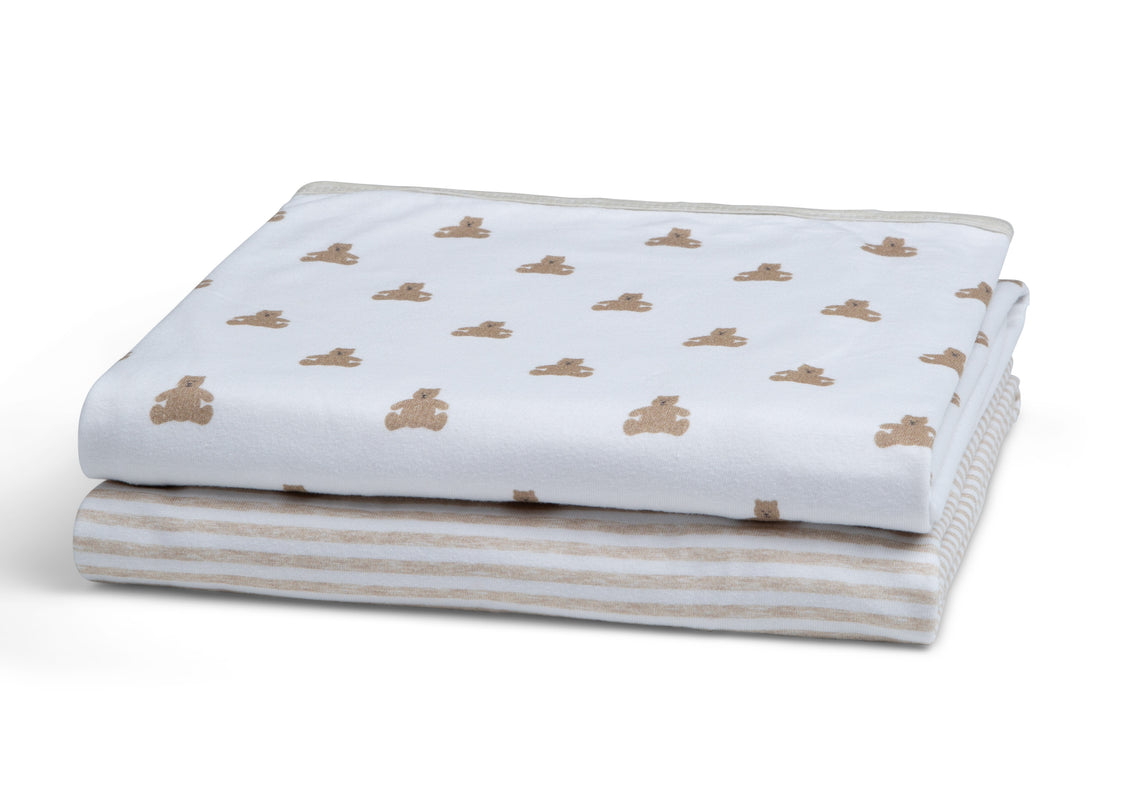 Tan Teddy Bears & Stripes (2407)