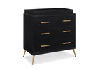DCB: Sloane 4 Drawer Dresser with Changing Top Black with Melted Bronze (1413) 7-Sloane 4 Drawer Dresser with Changing Top