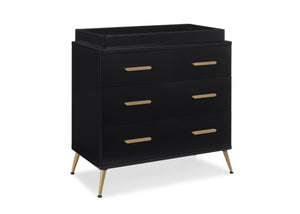 DCB: Sloane 4 Drawer Dresser with Changing Top Black with Melted Bronze (1413) 9-Sloane 4 Drawer Dresser with Changing Top