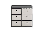 Charcoal Grey with Flax (1511) 7-Hayes Fabric Bin Changer