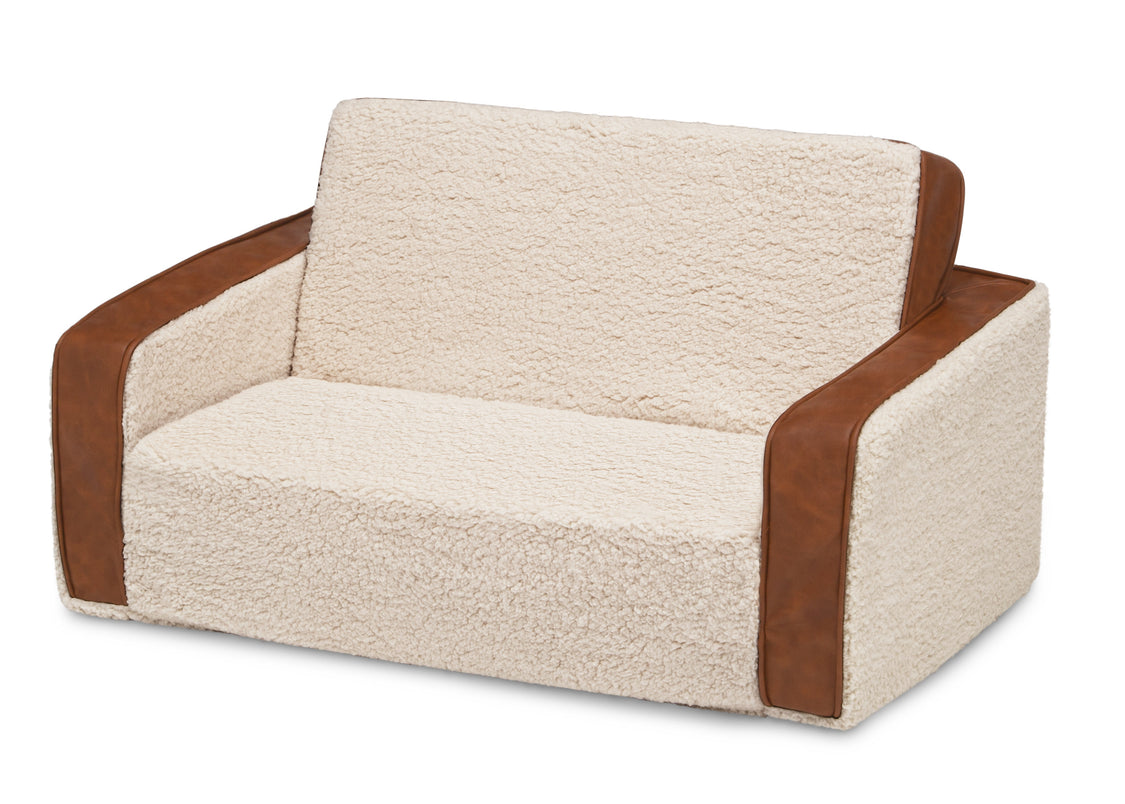 Cream Sherpa with Brown Leather (5047)