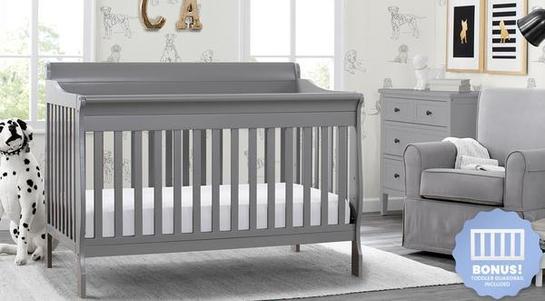 Canton 4-in-1 Crib Grey 1-Canton Collection