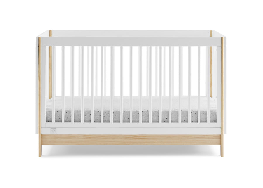 Bianca White with Natural (123) 9-babyGap Tate 4-in-1 Convertible Crib