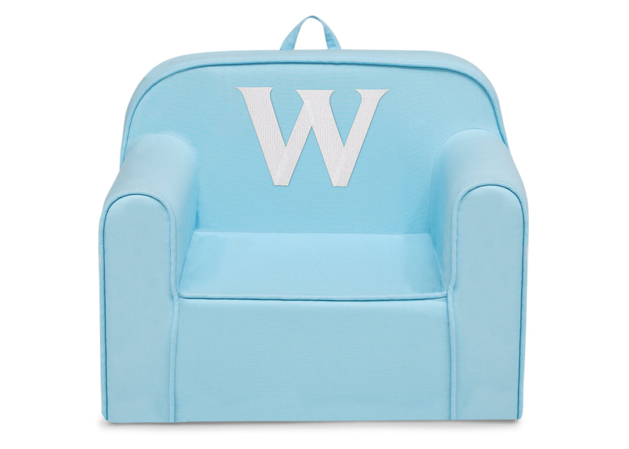 W 90-Personalized Monogram Light Blue Cozee Chair