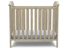 Textured Limestone (1340) 3-Farmhouse Mini Baby Crib with 2.75-inch Mattress