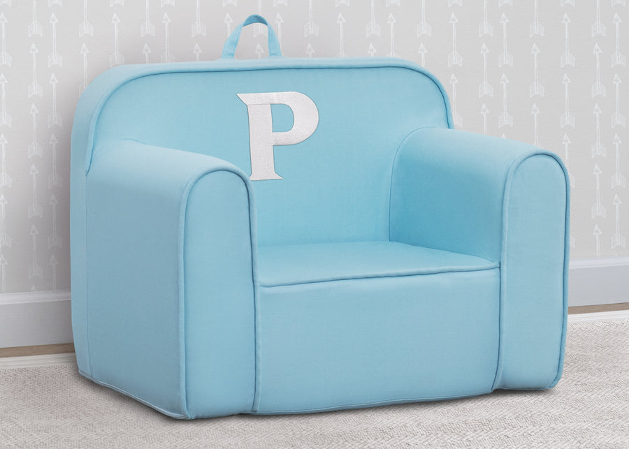 P 61-Personalized Monogram Light Blue Cozee Chair