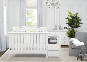 Bianca White (130) 0-Birkley Convertible Crib and Changer