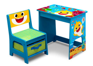 Baby Shark (1127) 2-Baby Shark Wood Art Desk and Chair Set