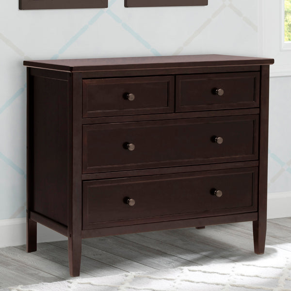 Epic 3 Drawer Dresser with Interlocking Drawers Dark Chocolate (207) 6 - Mobile