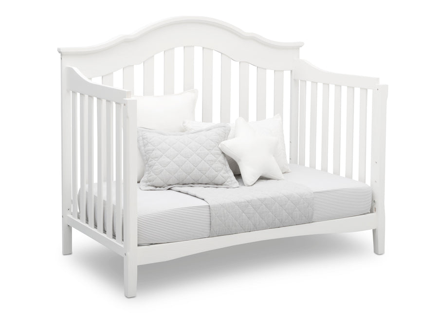 Textured White (1349) 5-Farmhouse 6-in-1 Convertible Baby Crib