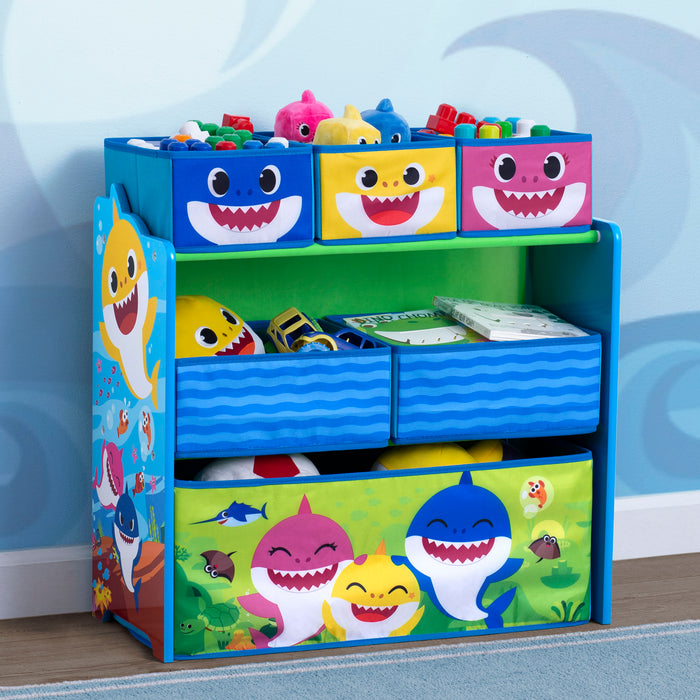Baby Shark (1127) 3-Baby Shark Design & Store 6 Bin Toy Storage Organizer