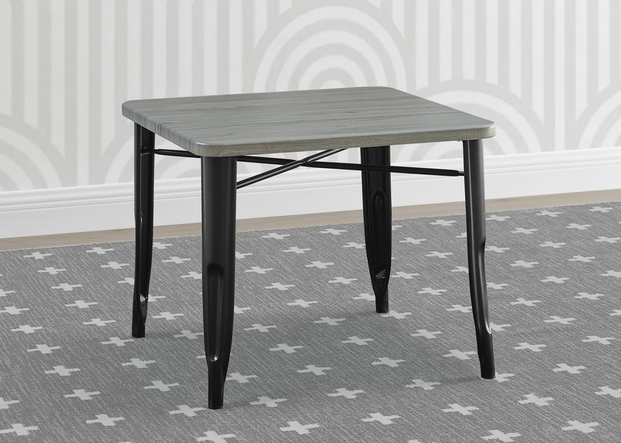 Black with Grey Barnboard (1438) 1-Bistro Kids Play Table (Chairs Not Included)