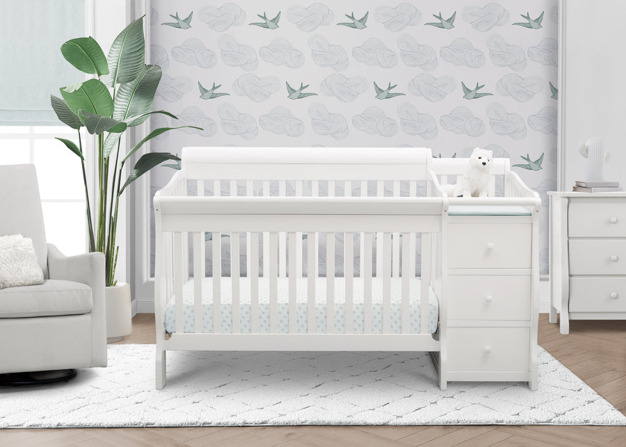 Bianca White (130) 13-Princeton Junction Convertible Crib and Changer