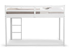 White (100) 4-Twin Loft Bed with Guardrail and Ladder