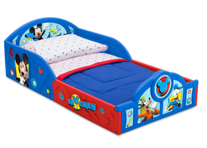 Mickey Hot Dog (1054) 3-Mickey Mouse 4-Piece Room-in-a-Box Bedroom Set - Includes Toddler Bed, Toy Bin & Desk with Chair