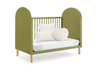 Olive Green with Natural (380) 19-Reese 4-in-1 Convertible Crib