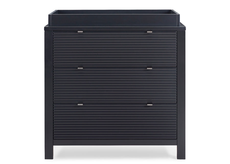 Midnight Grey (1360) 2-Cassie 3 Drawer Dresser with Changing Top