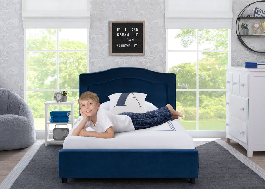 Navy (1310) 1-Upholstered Twin Bed