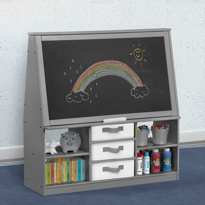 Grey (026) 3-At-Home Artist Center – Deluxe Double-Sided Easel & Storage Unit