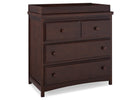 Walnut Espresso (1324) 3-Emerson 3 Drawer Dresser with Changing Top