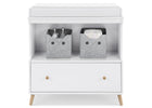 Bianca White with Natural (123) 2-Madison Convertible Changing Table with Drawer
