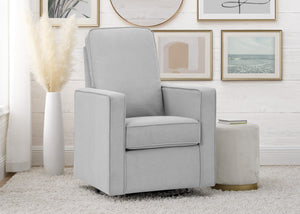 Light Grey (1458) 9-Skye Nursery Glider Swivel Chair with LiveSmart Fabric