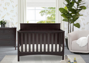 Dark Chocolate (207) 17-Fancy 4-in-1 Convertible Crib