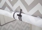 Grey Chevron (1049) 5-Bed Tent - Curtain Set for Twin Loft or Bunk Bed (Bed Sold Separately)