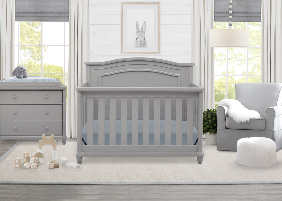 Grey (026) 1-Belmont 4-in-1 Convertible Crib