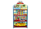Sesame Street (1151) 2-Sesame Street Wooden Playhouse 4-Shelf Bookcase