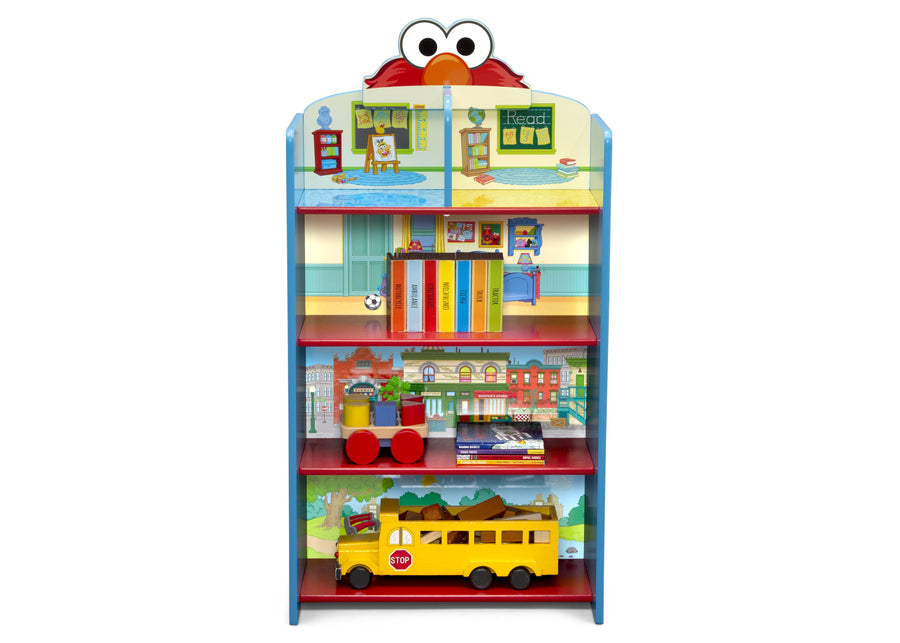 Sesame Street (1151) 2-Sesame Street Wooden Playhouse 4-Shelf Bookcase