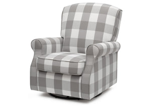 Grey Plaid (1354) 9-Oakley Nursery Glider Swivel Rocker Chair