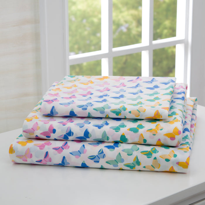 Butterflies (3003) 1-Butterflies 3-Piece Twin Sheet Set