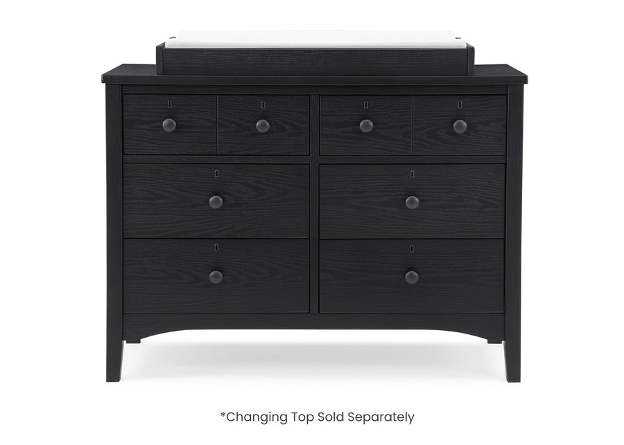 Textured Midnight Grey (1347) 2-Farmhouse 6 Drawer Dresser