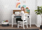 Bianca White (130) 1-Tween Wood Desk with Hutch and Chair