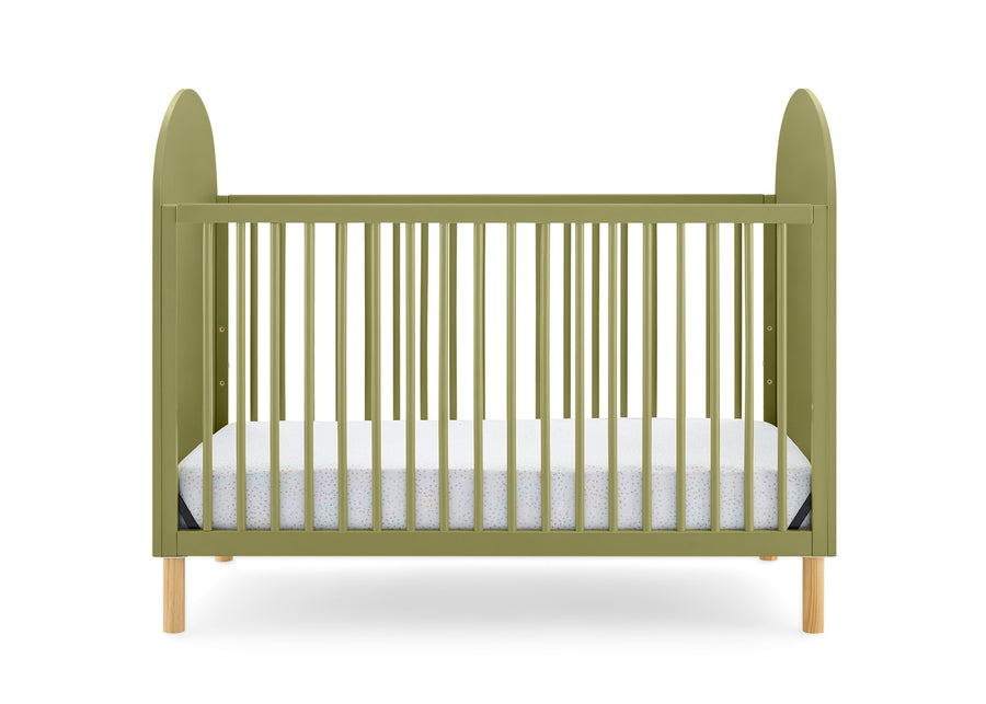 Olive Green with Natural (380) 16-Reese 4-in-1 Convertible Crib