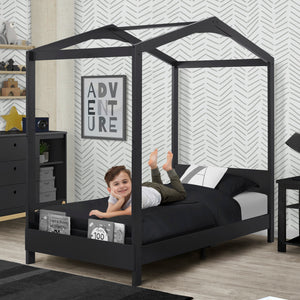 Midnight Grey (1360) 10-Poppy House Twin Bed