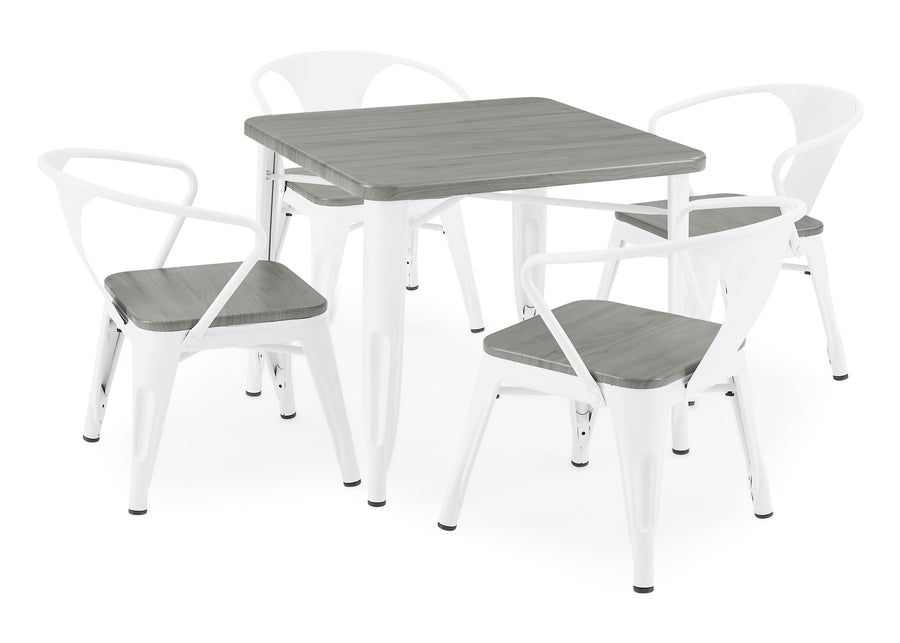 White with Grey Barnboard (153) 15-Bistro Kids Play Table (Chairs Not Included)