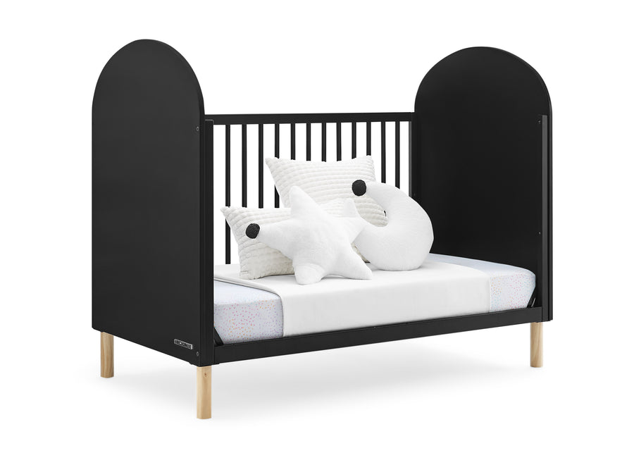 Ebony with Natural (1482) 12-Reese 4-in-1 Convertible Crib