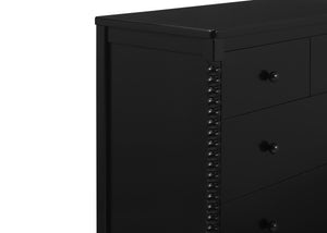Black (001) 7-Saint 4 Drawer Dresser with Changing Top