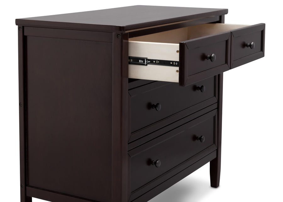 Dark Chocolate (207) 12-Epic 3 Drawer Dresser with Interlocking Drawers