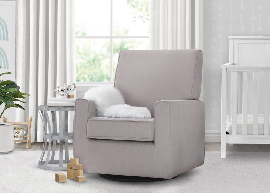 Dove Grey (034) 1-Ava Upholstered Glider